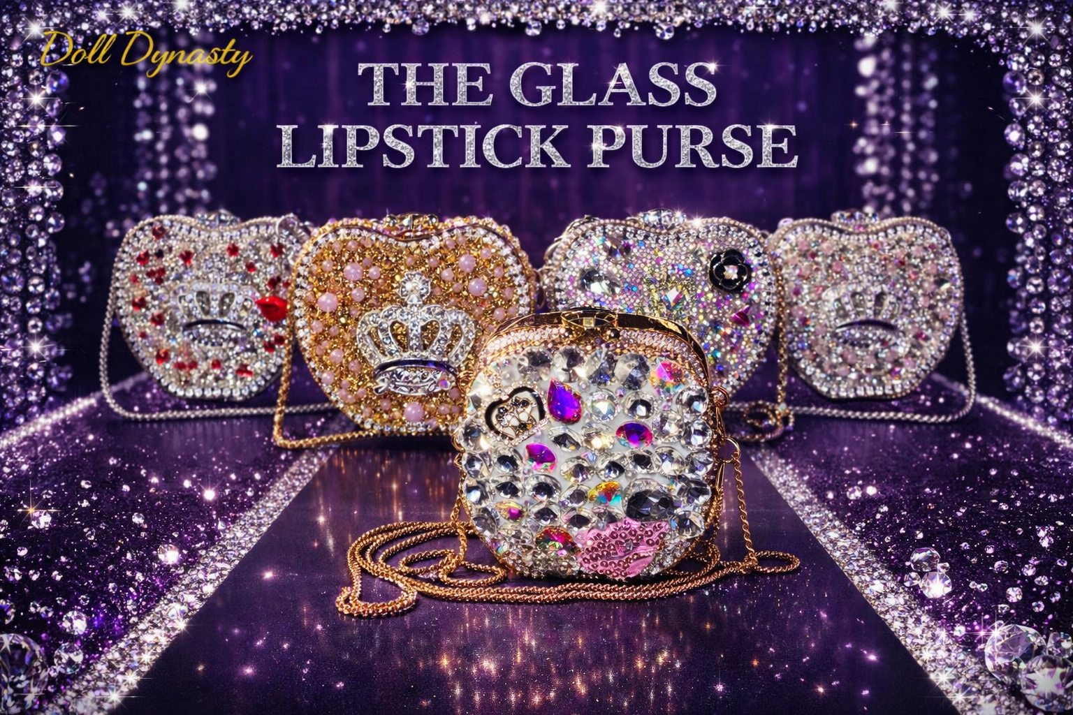 Diamond Doll Glass Lipstick Purse