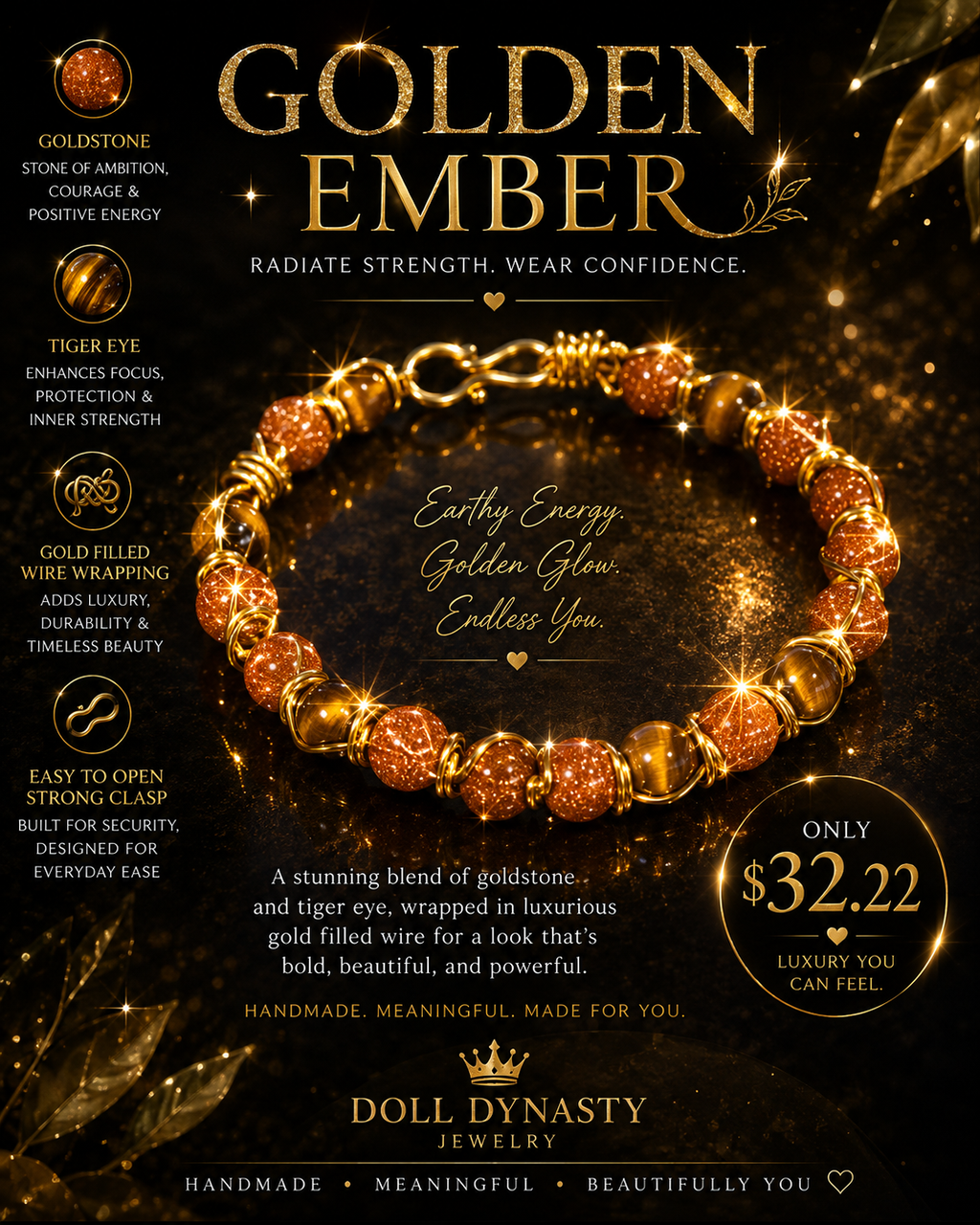 Golden Ember bracelet