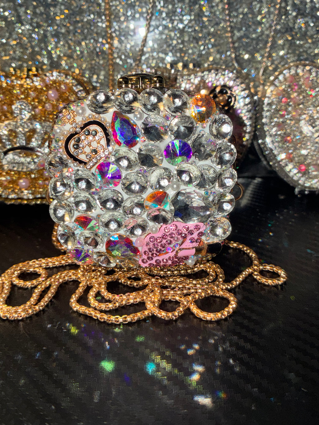 Diamond Doll Glass Lipstick Purse