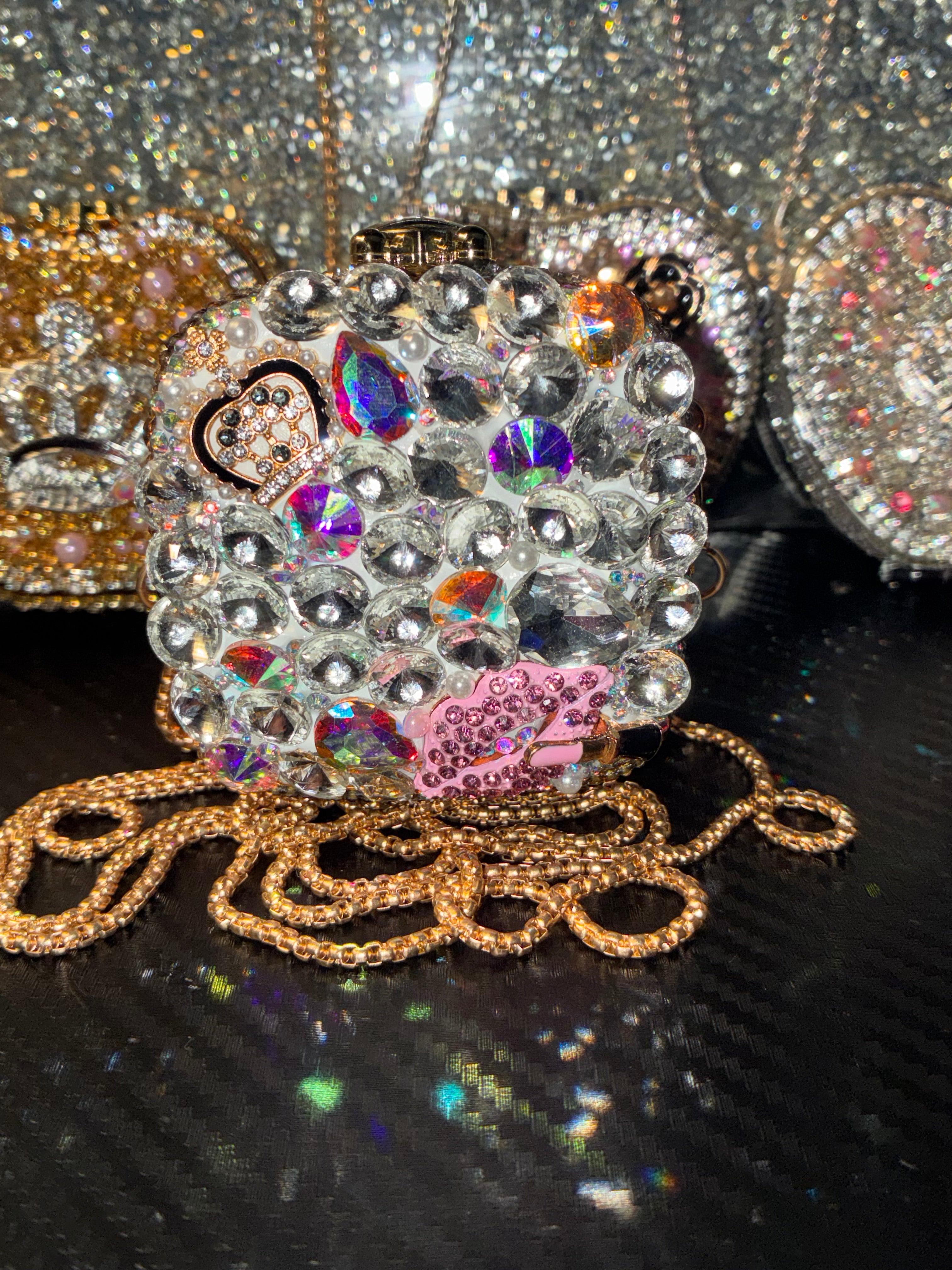Diamond Doll Glass Lipstick Purse
